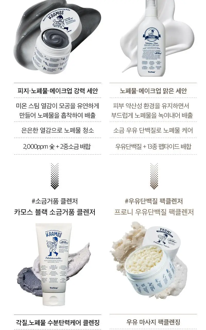 [단독/모공/피지] 토르홉 프로니 소금우유 단백질 저자극 클렌징 밀크 오일 200ml(+15ml 증정) 상세페이지 33